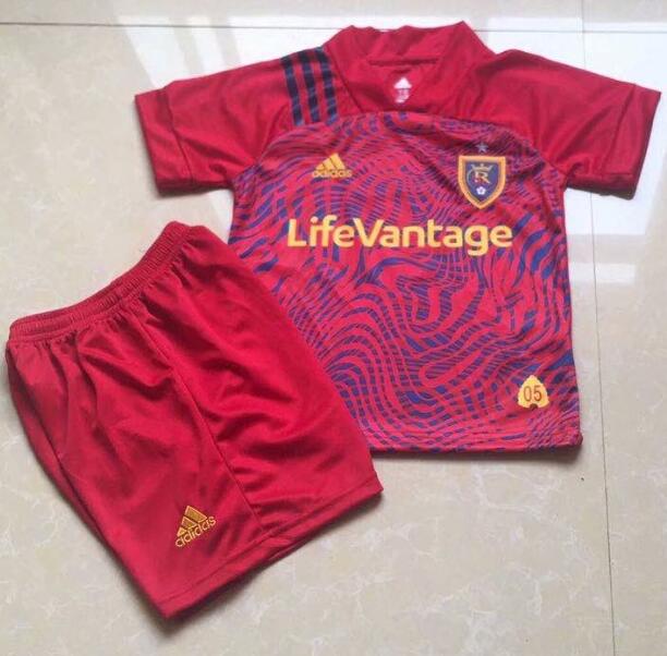 Kids Real Salt Lake Home Soccer Kits Shirt With Shorts 2020/21